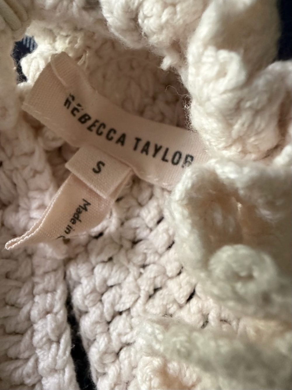 Rebecca Taylor Cream Crochet Halter Top - Picture 2 of 2